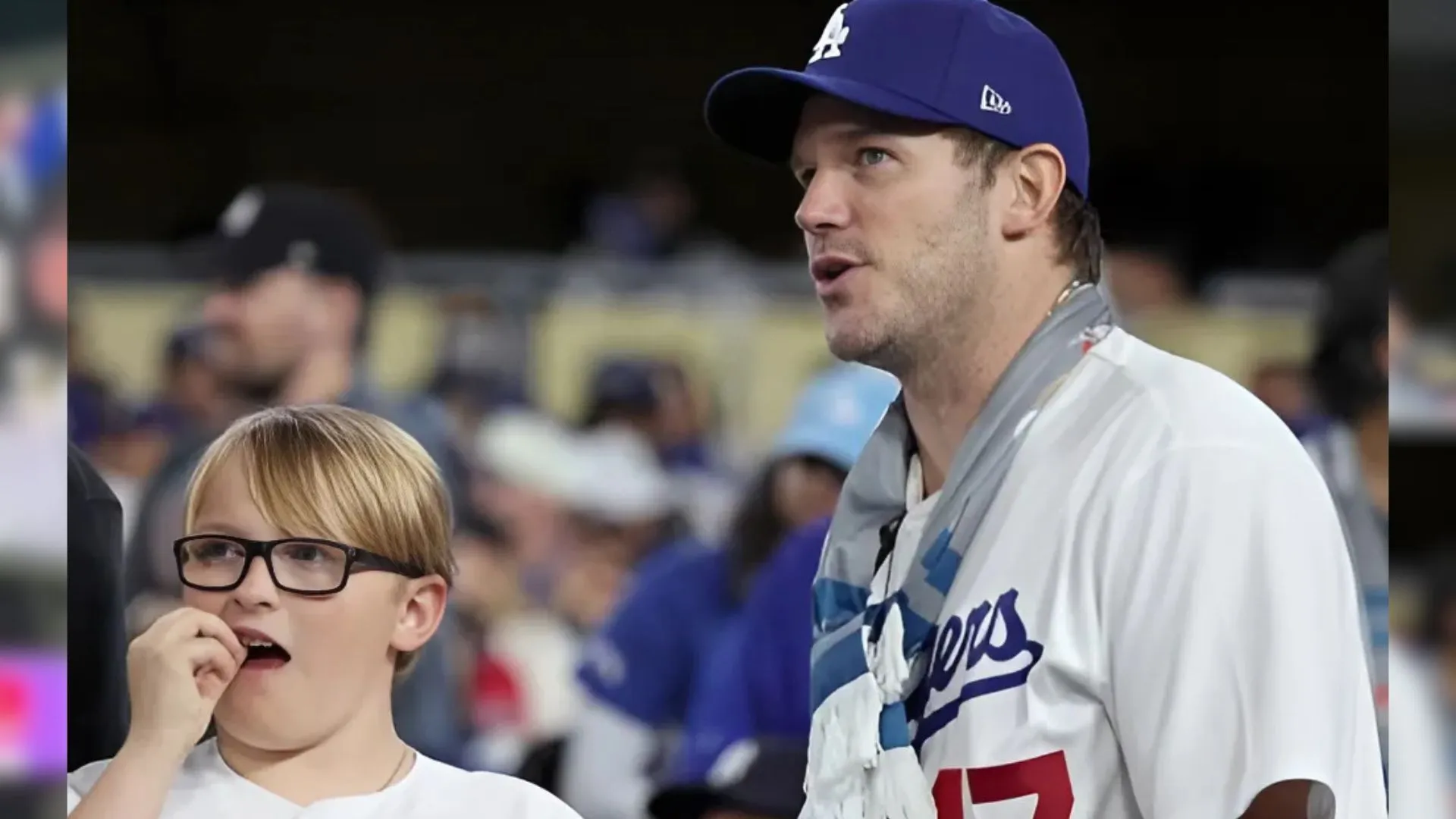 Chris Pratt And Son Jack, 12, Go Wild As Dodgers Defeat Yankees In World Series Game