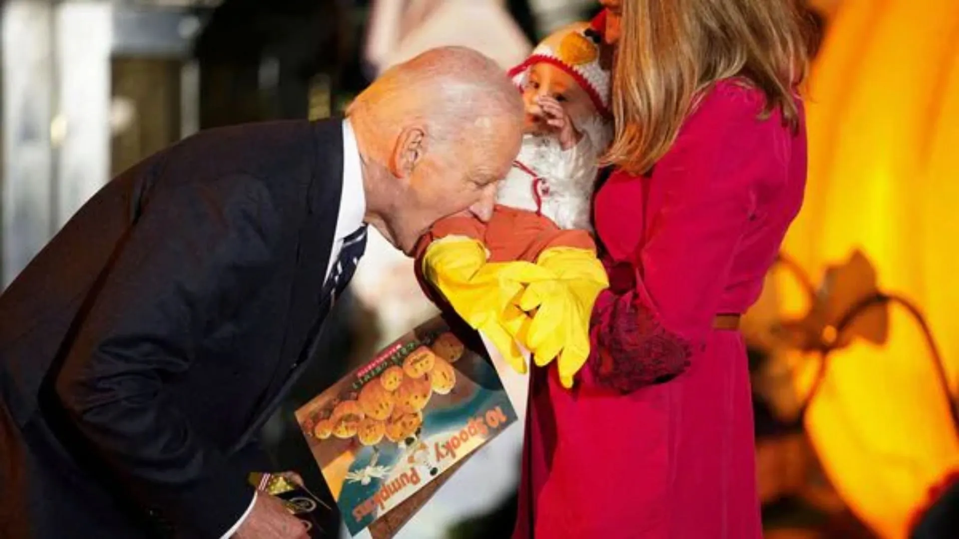 Joe Biden Bites Babies At White House Halloween Celebration