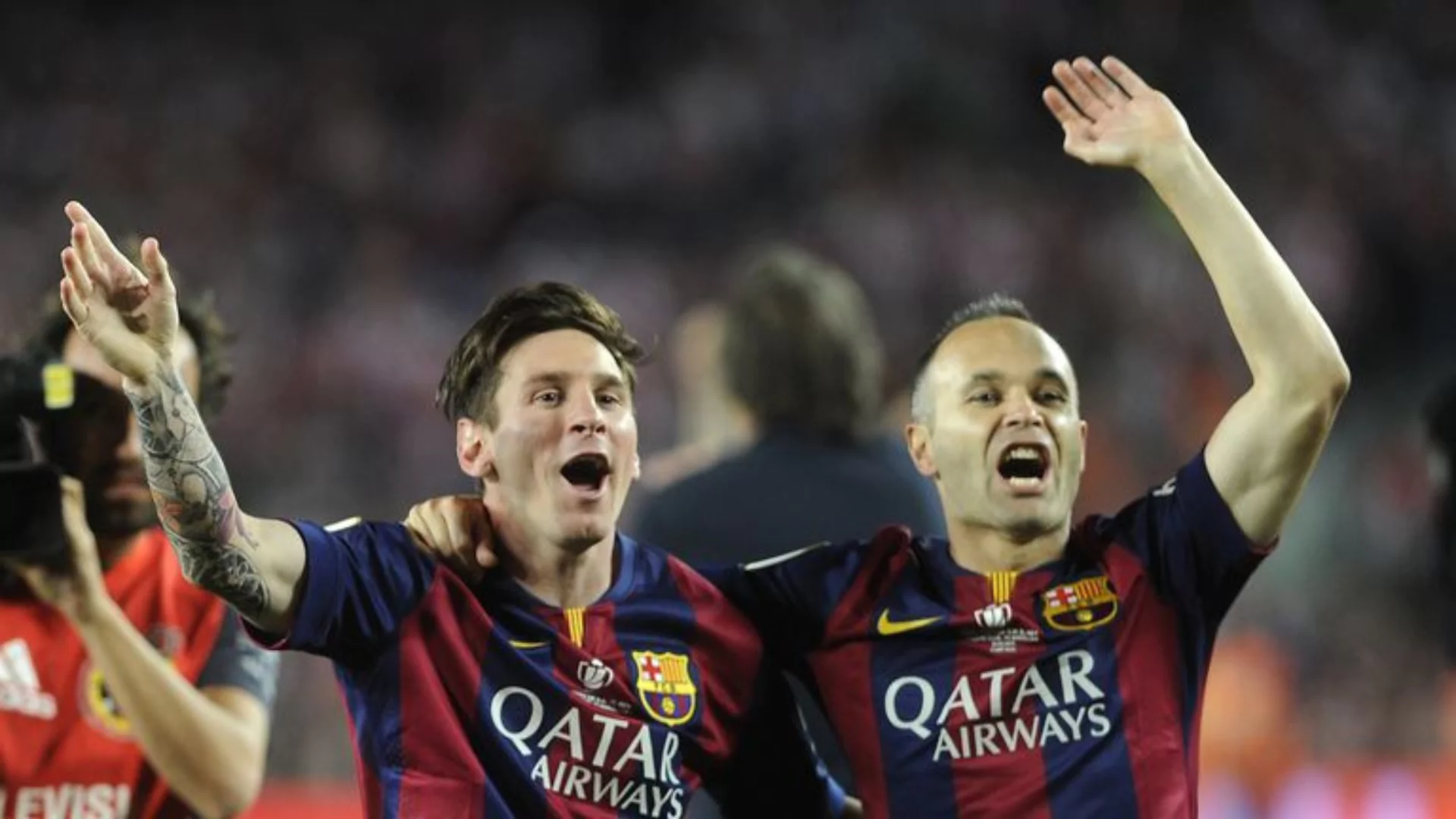 Leo Messi Congratulates Andres Iniesta On Illustriouis Career