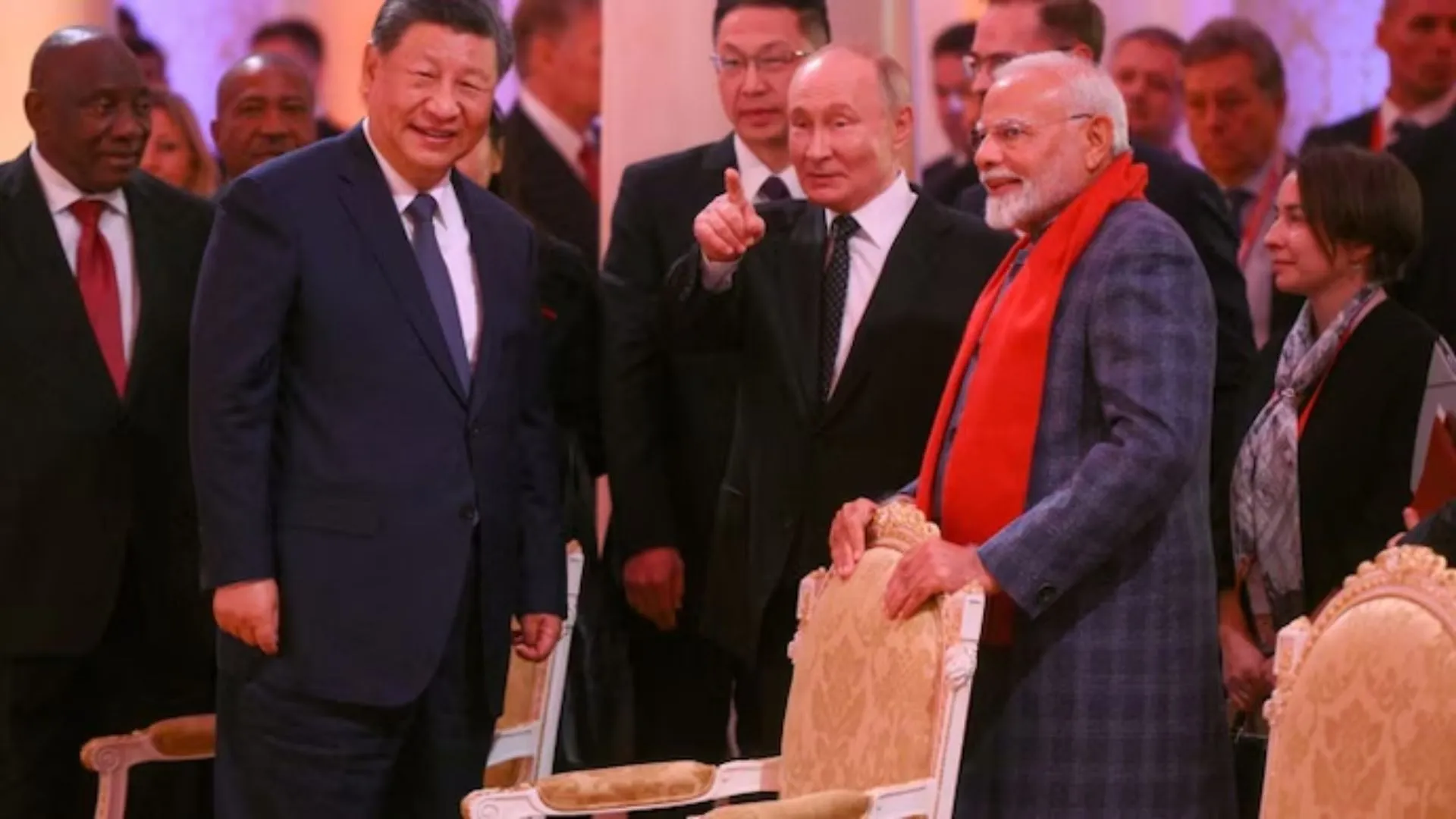 Modi, Putin, And Xi Showcase Camaraderie At BRICS Summit Dinner