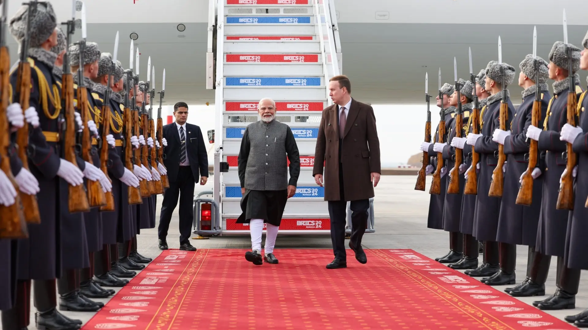 PM Modi Reaches Russia, Receives Warm Welcome With Krishna Bhajan