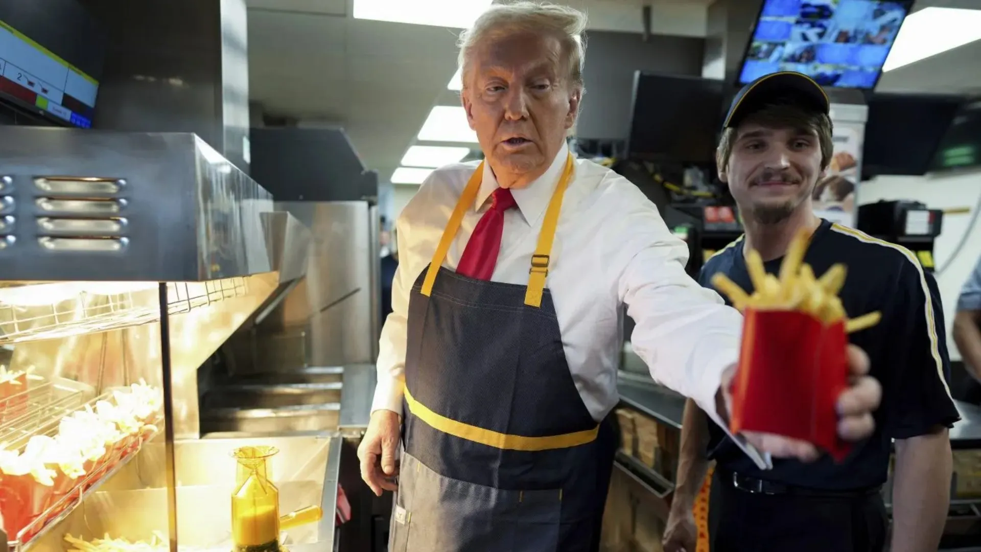 Trump’s McDonald’s Drive-Thru Stunt Draws Criticism from Harris Campaign