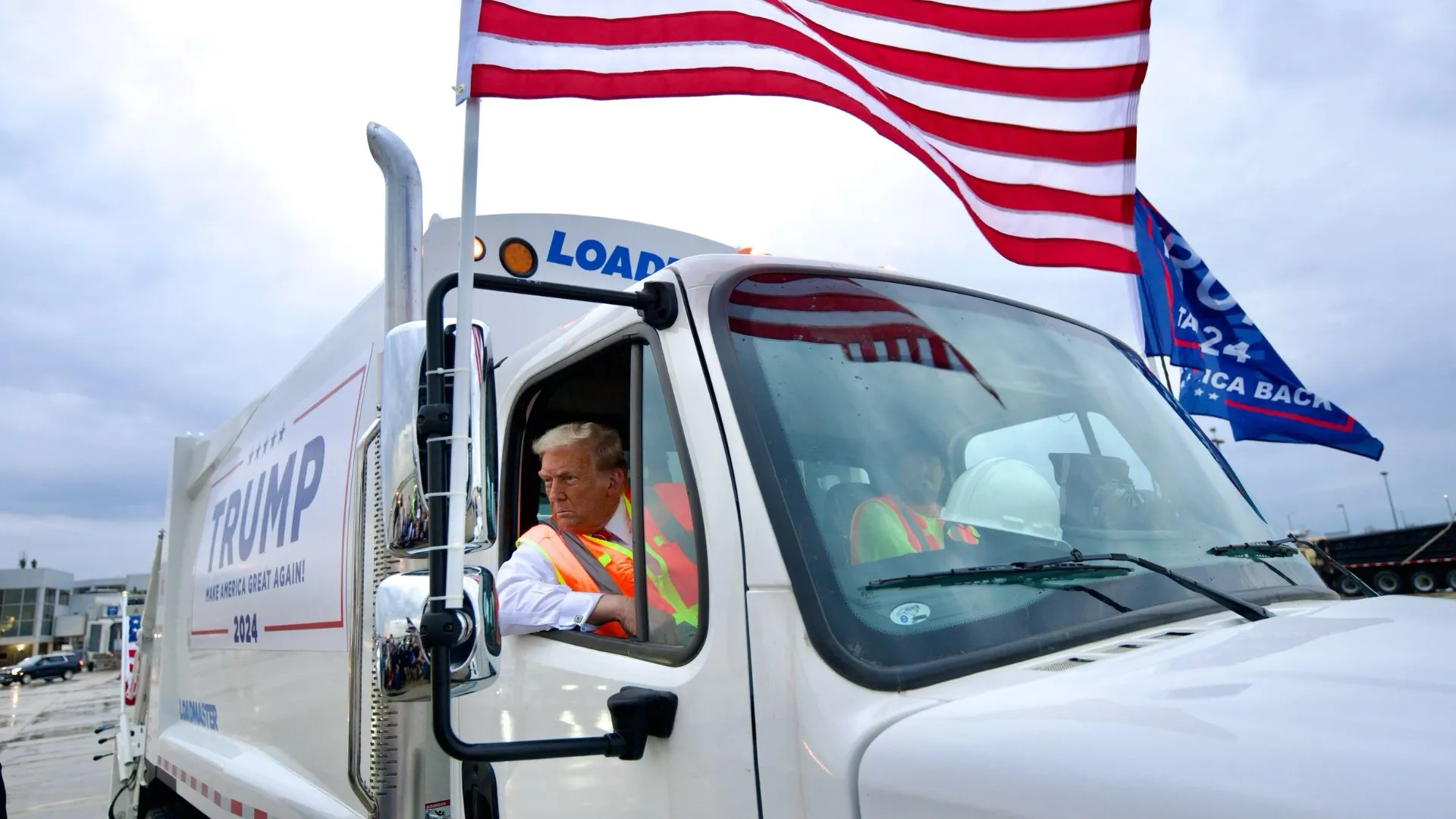 Trump Rides Garbage Truck To Wisconsin Rally, Mocking Biden And Harris In Style | WATCH