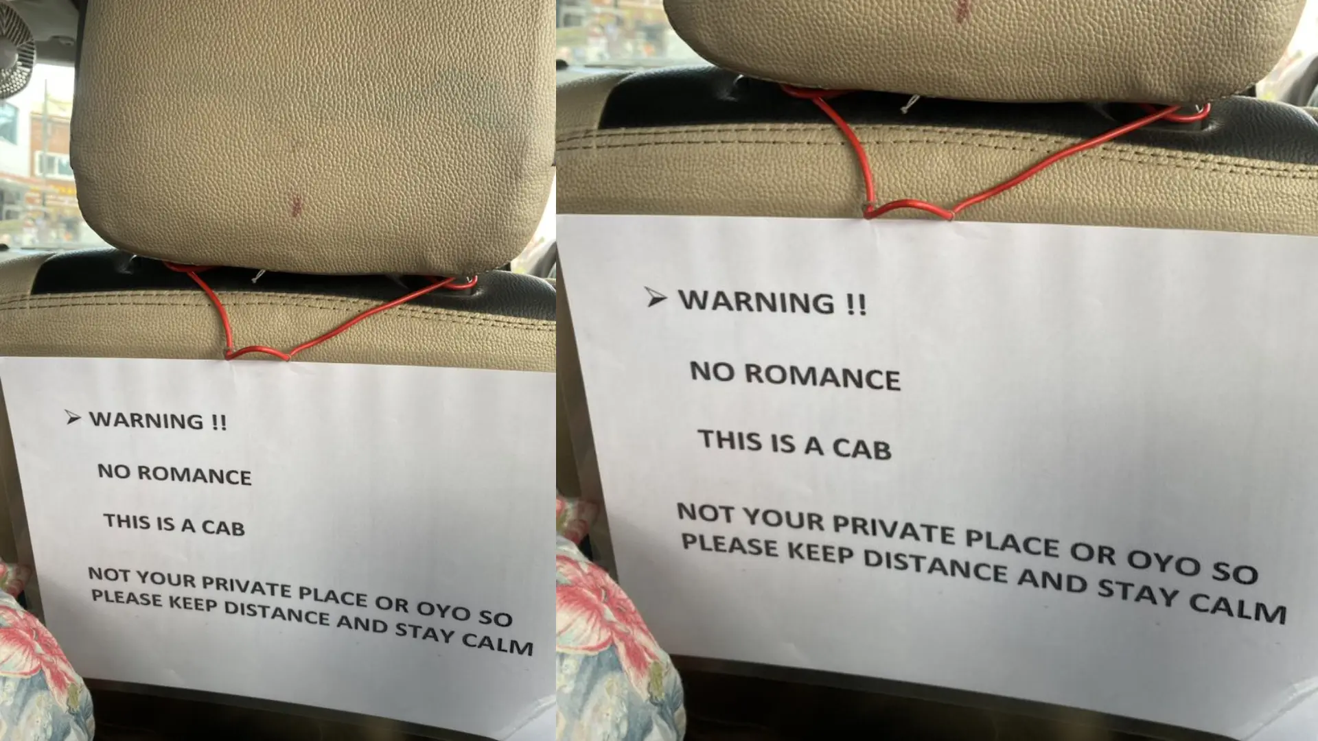 ‘No Romance, This Is Not OYO’: Viral Cab Note Goes Shocks Netizens