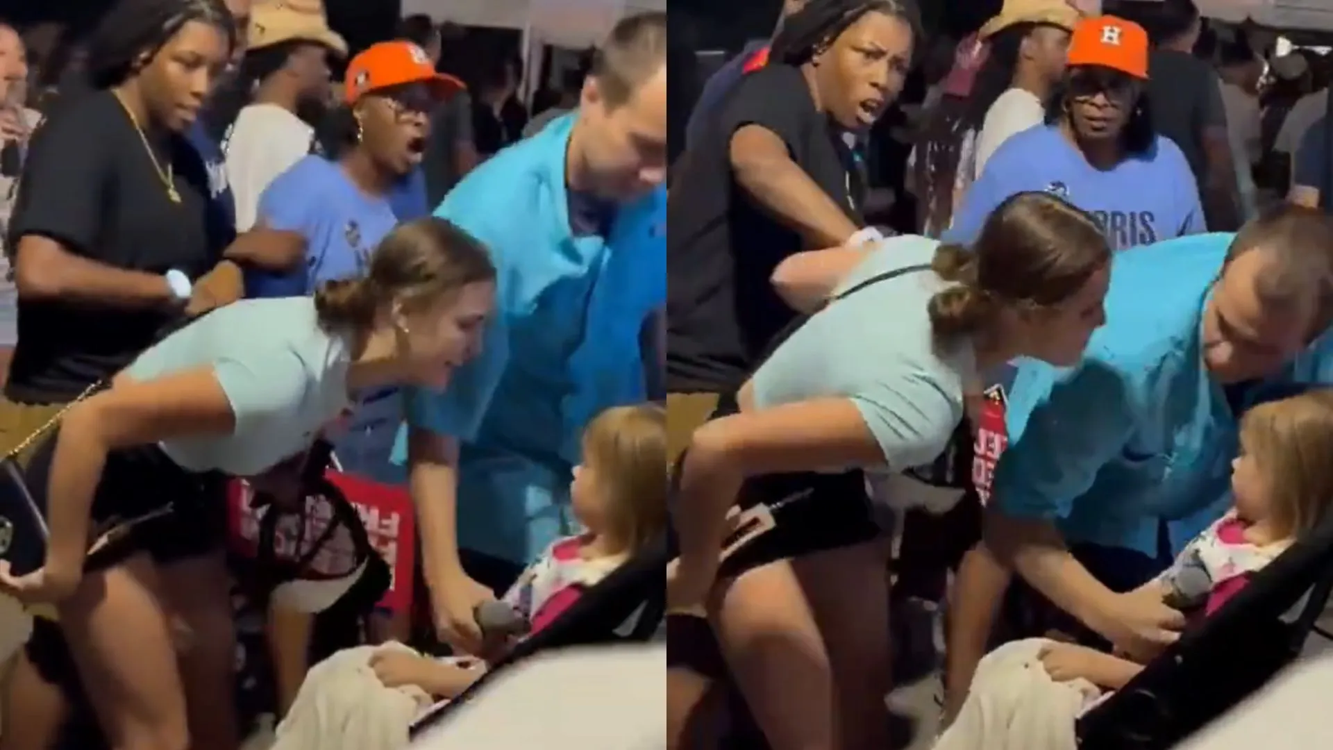 ‘I Don’t Give A F**k: Kamala Harris Supporter Seen Screaming At Child In Viral Video | WATCH