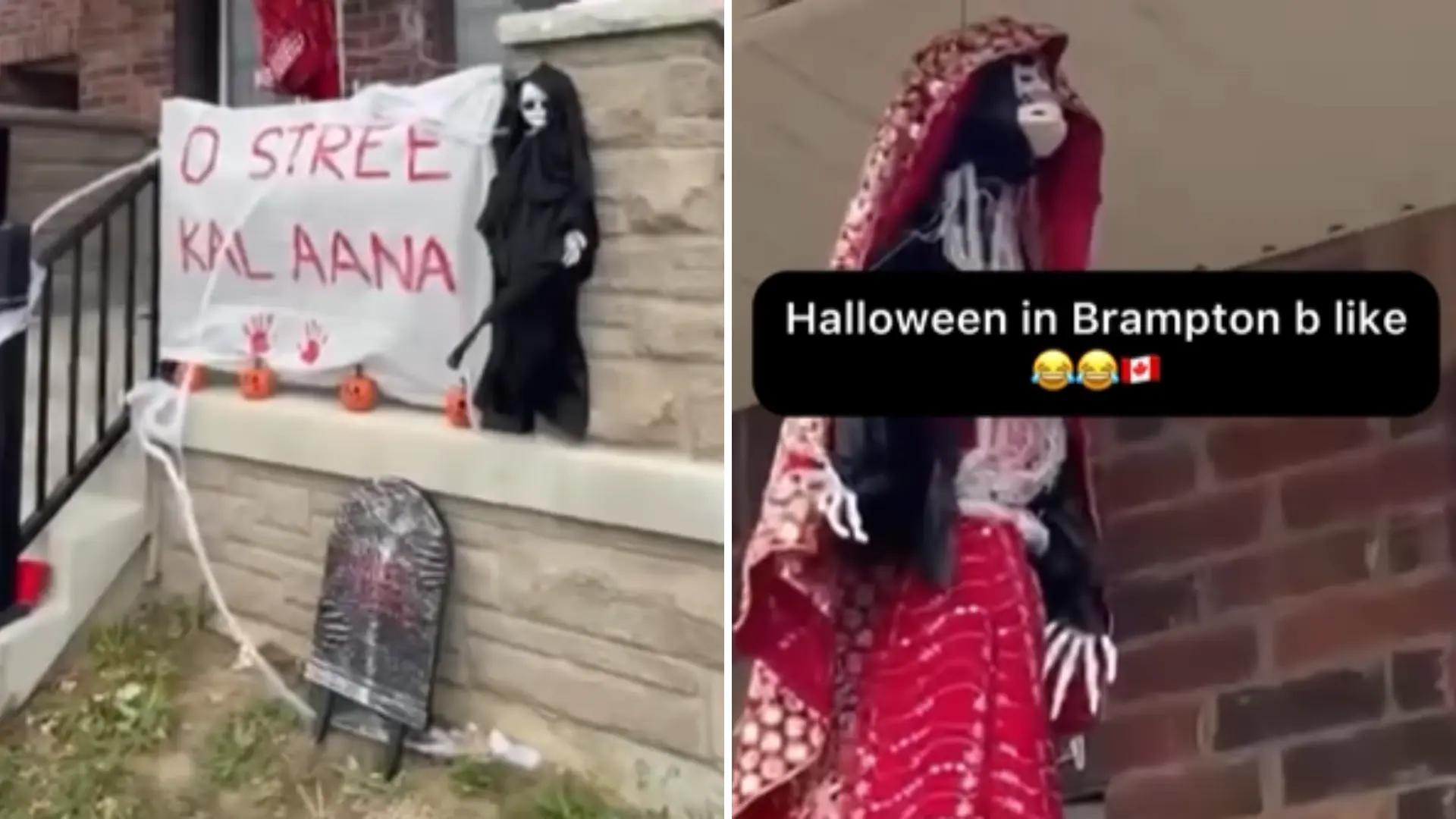 ‘O Stree Kal Aana’ Halloween Decor In A Canada House Goes VIRAL- Watch Video!