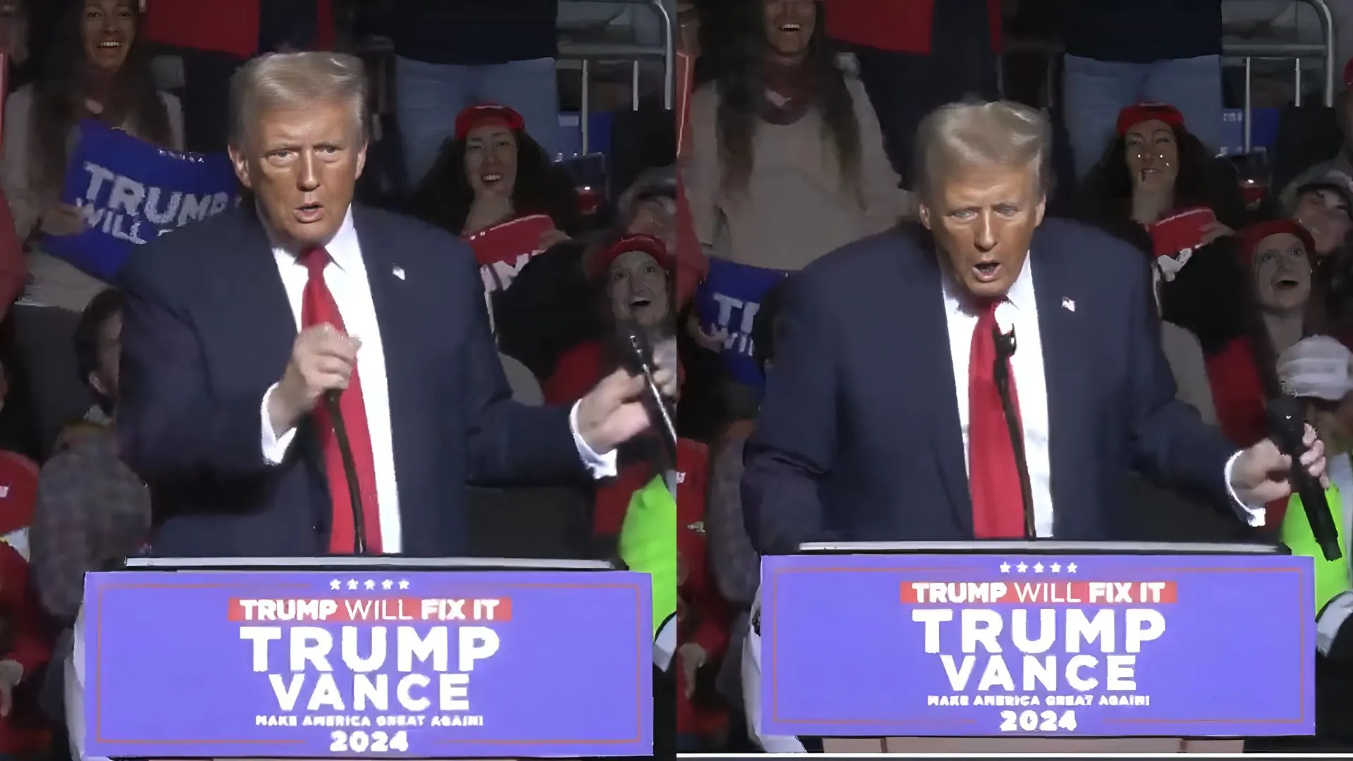 Donald Trump Loses His Cool At Rally, Mimics Sexual Act After Mic Failure | WATCH