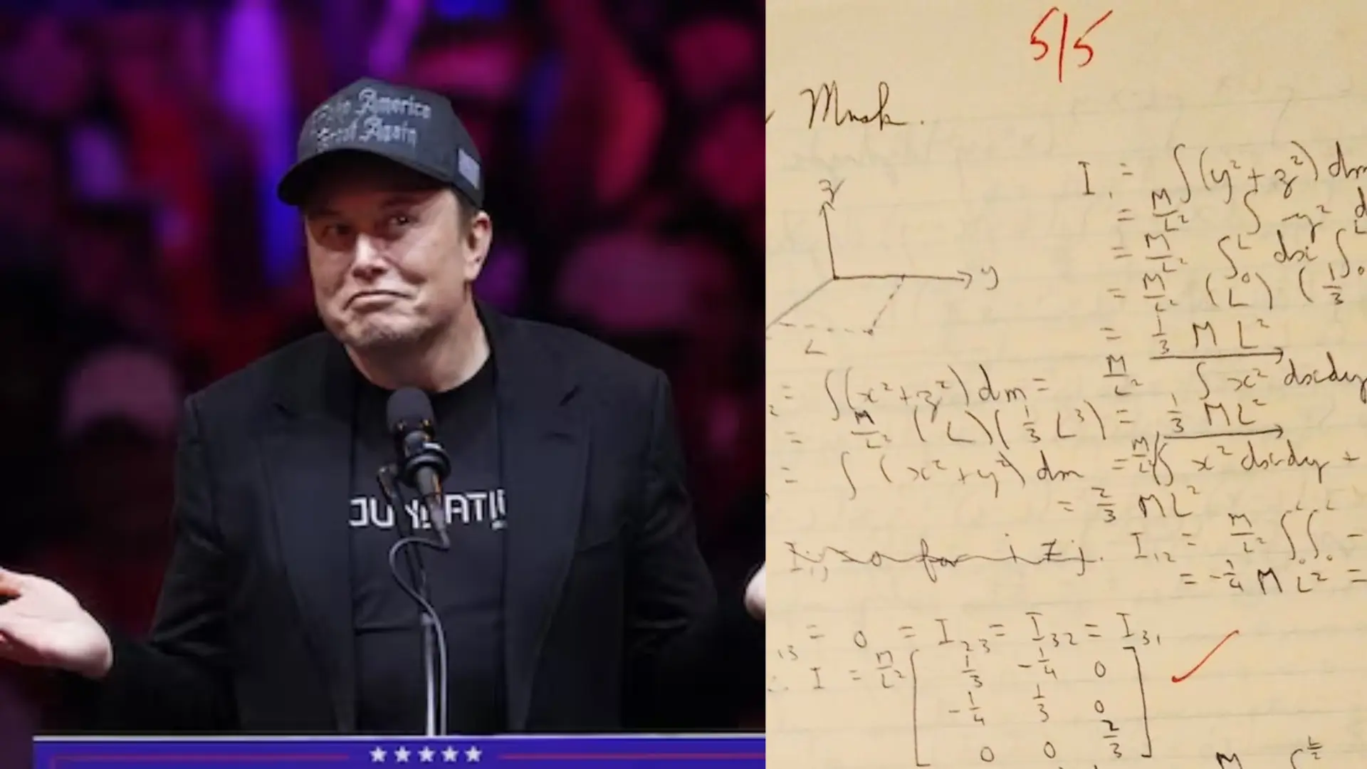 Elon Musk Shares Glimpse Of His Physics Homework On X