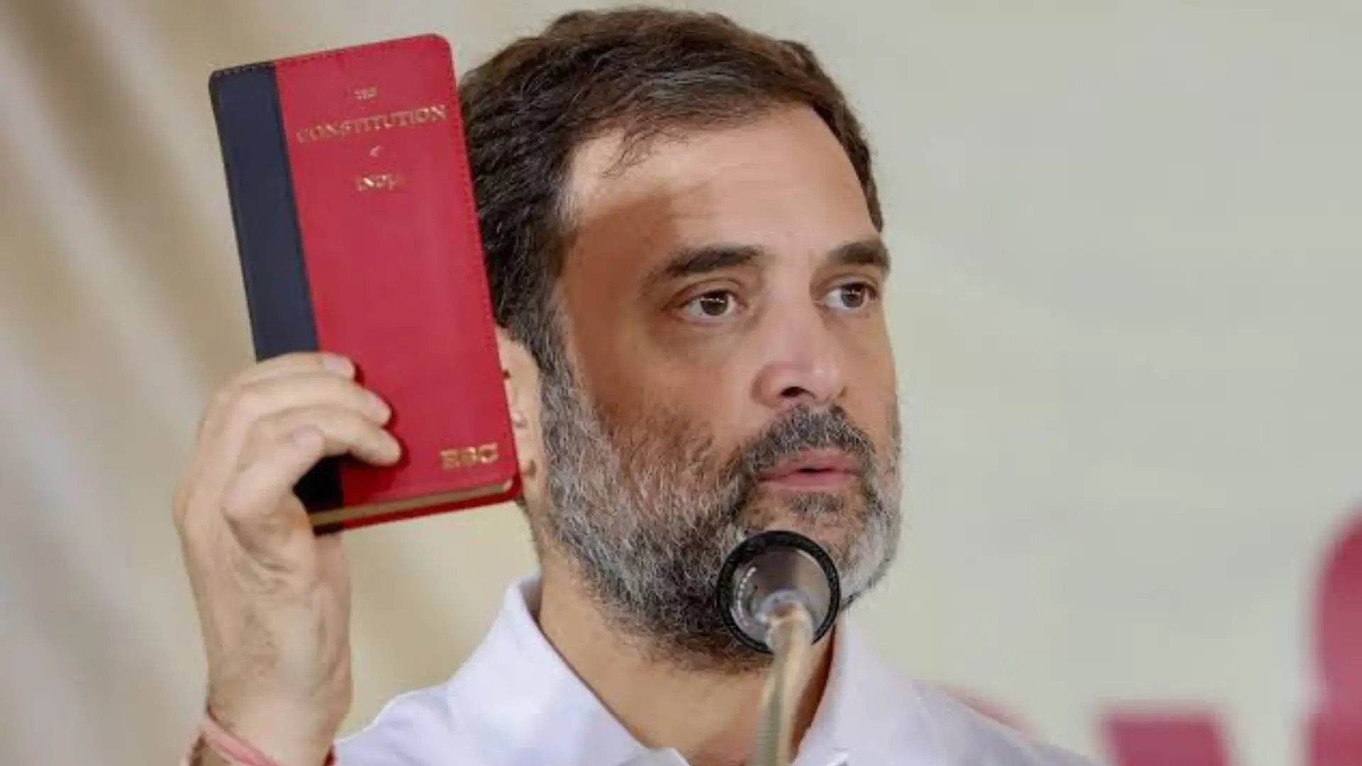 BJP-Congress Row Over Rahul Gandhi Holding ‘Red Constitution’ During Rally in Nagpur Ahead Of Maharashtra Elections