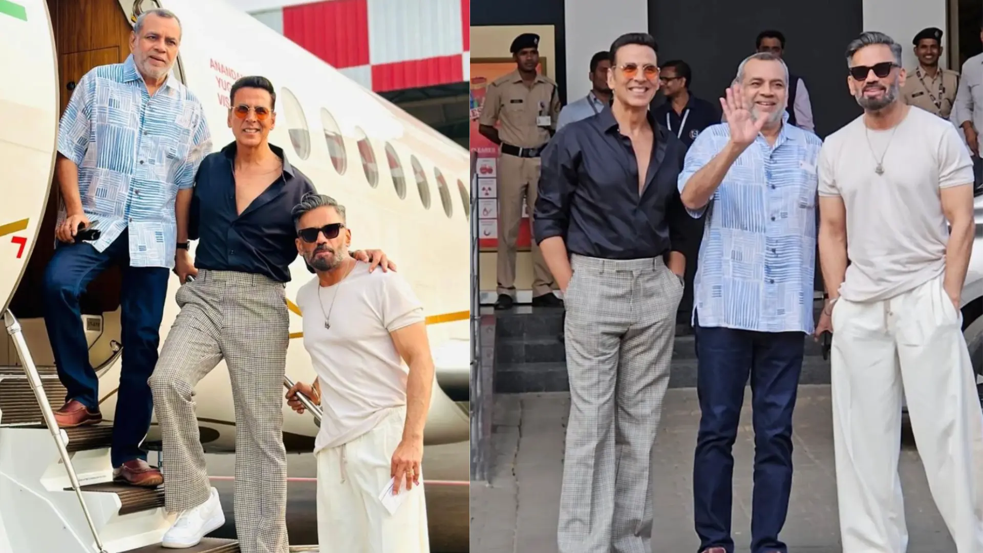 Is Hera Pheri 3 In The Making? Akshay Kumar, Paresh Rawal, Suniel Shetty Spotted Together At Airport