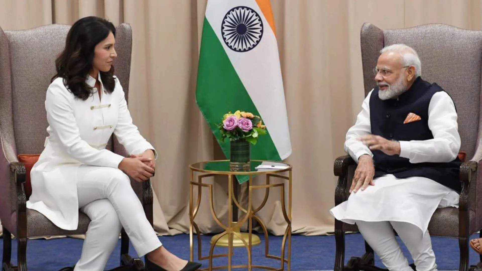 WATCH: Incoming US Intel Chief Tulsi Gabbard Greets PM Modi With ‘Namaste’ In A Viral Video