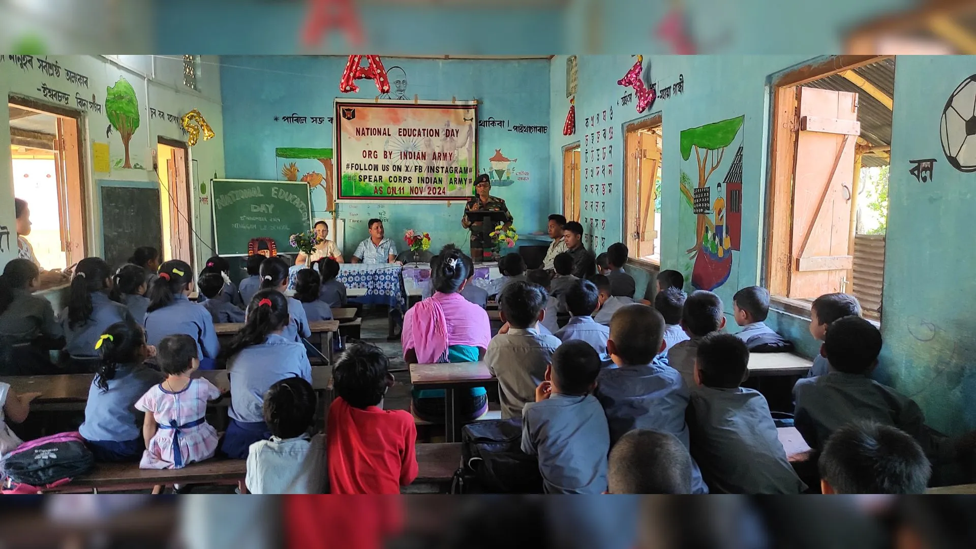 Indian Army Celebrates National Education Day At Assam’s Tinsukia District School