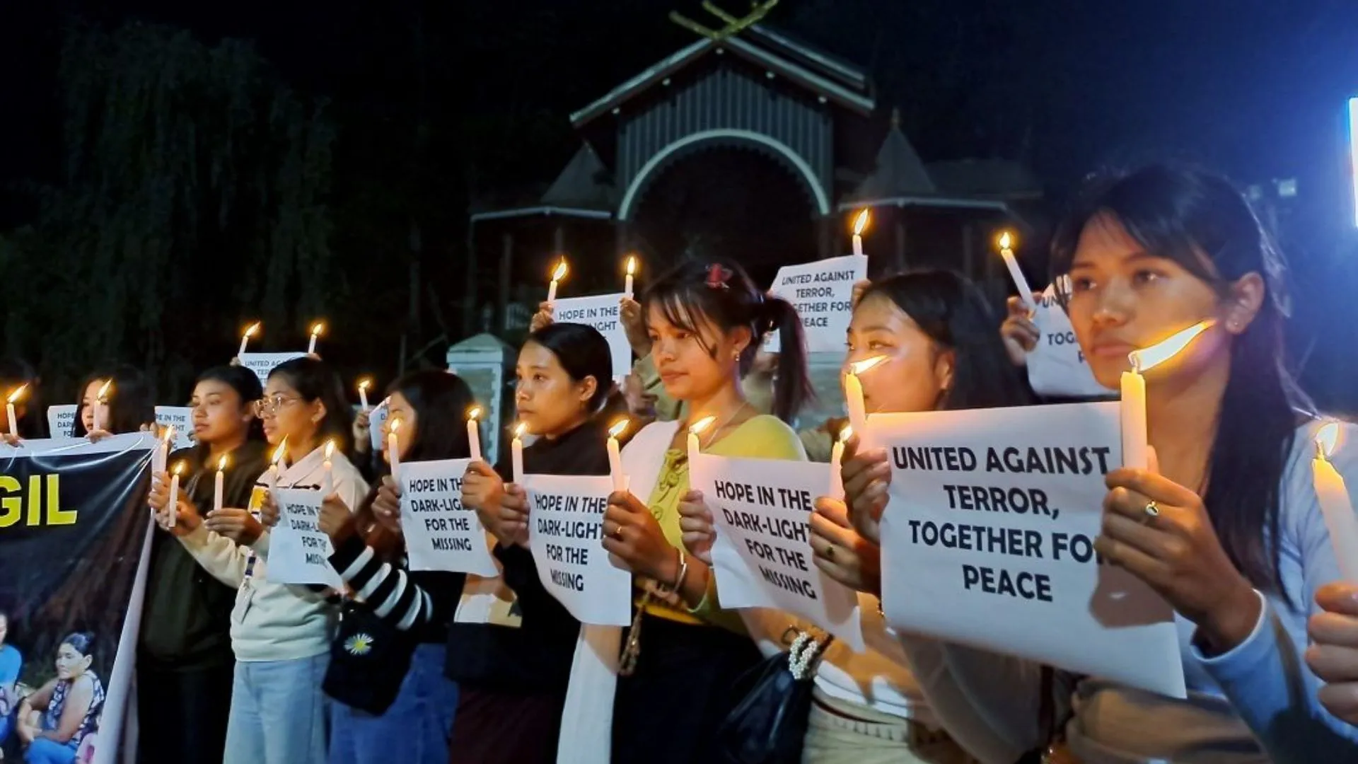 Mizoram’s Aizawl Holds Candlelight Vigil For Tribals Killed In Jiribam, Manipur