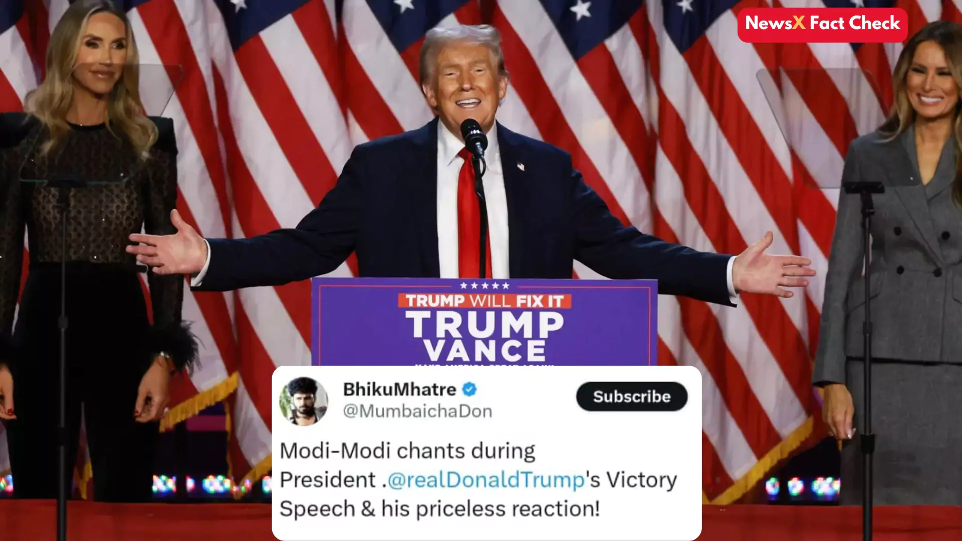 Did Crowd Chant ‘Modi-Modi’ Slogans During Trump’s Victory Speech? NewsX Fact Check Reveals The Truth