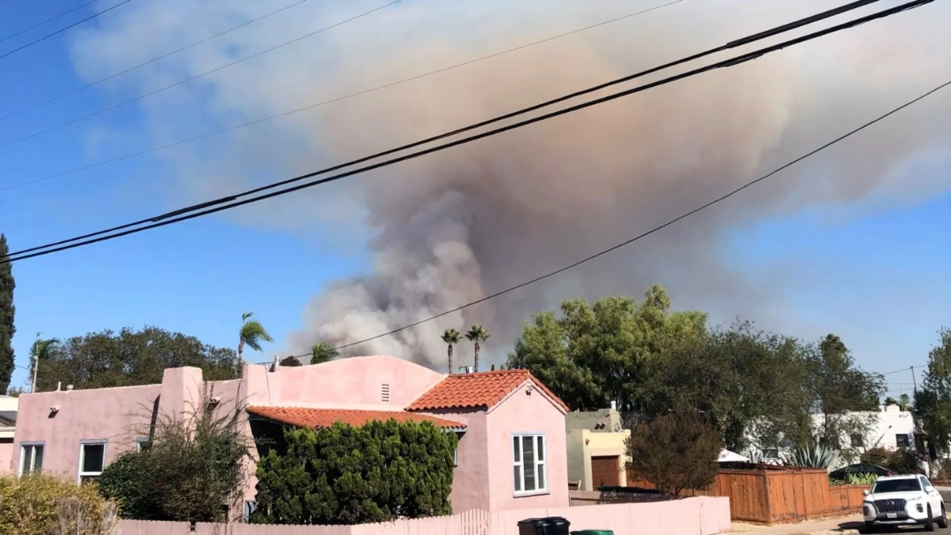 San Diego Brush Fire Forces Evacuations As Flames Spread Through Talmadge Neighborhood