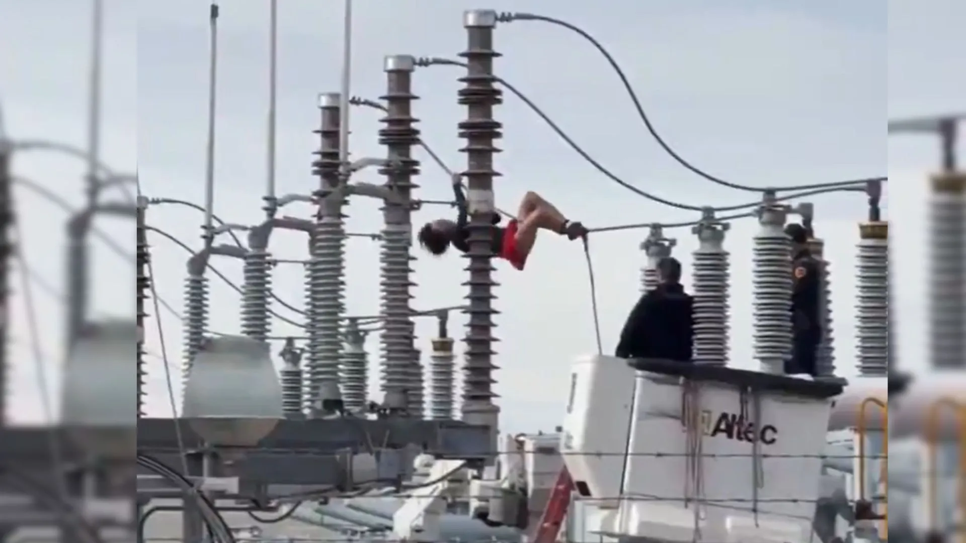 Woman Clings To High-Voltage Transformer, Causes Power Outage In Salt Lake City | WATCH