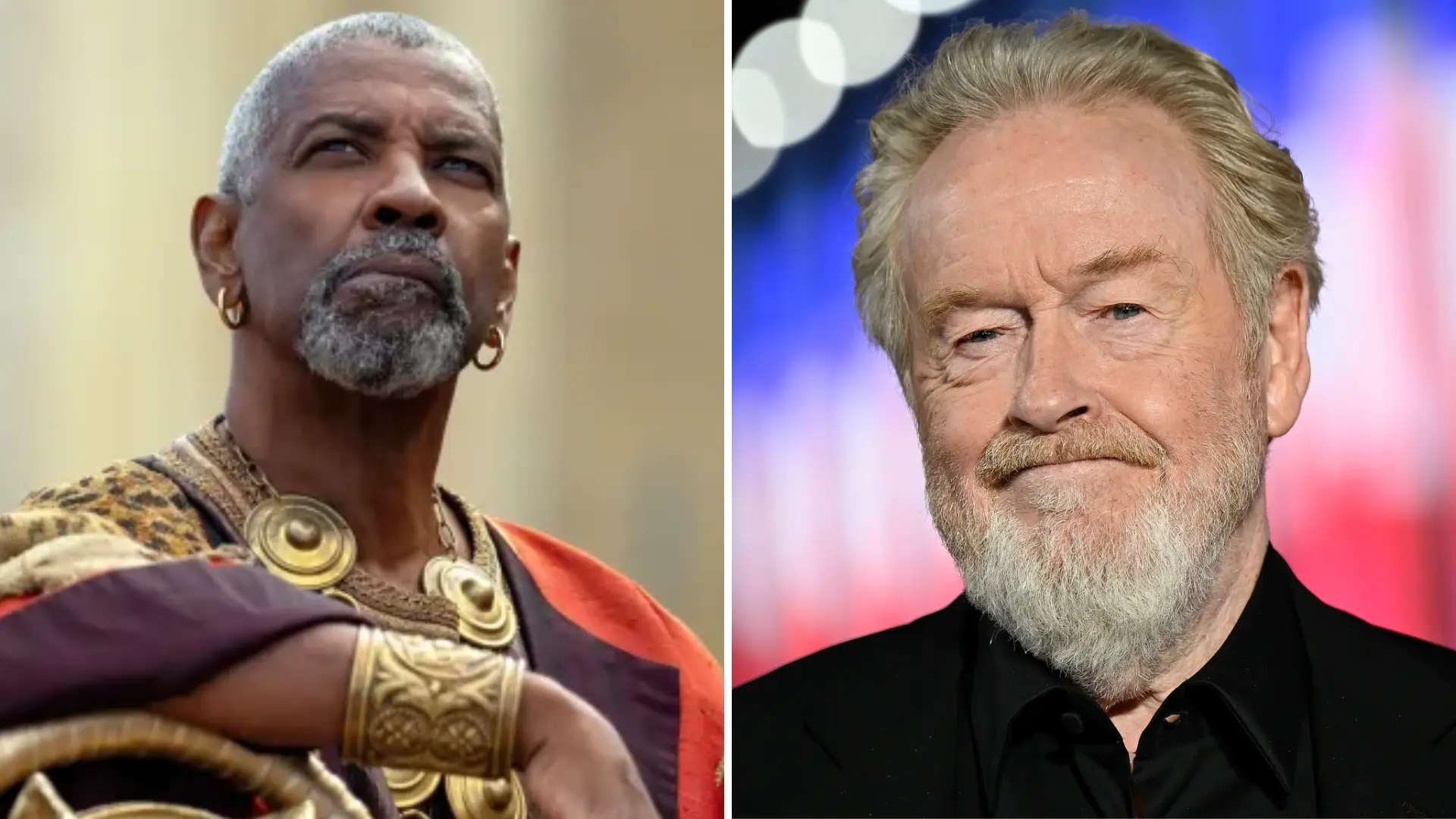 Ridley Scott Dismisses Denzel Washington’s Claims Of Same-Sex Kiss Scene Getting Cut From Gladiator II