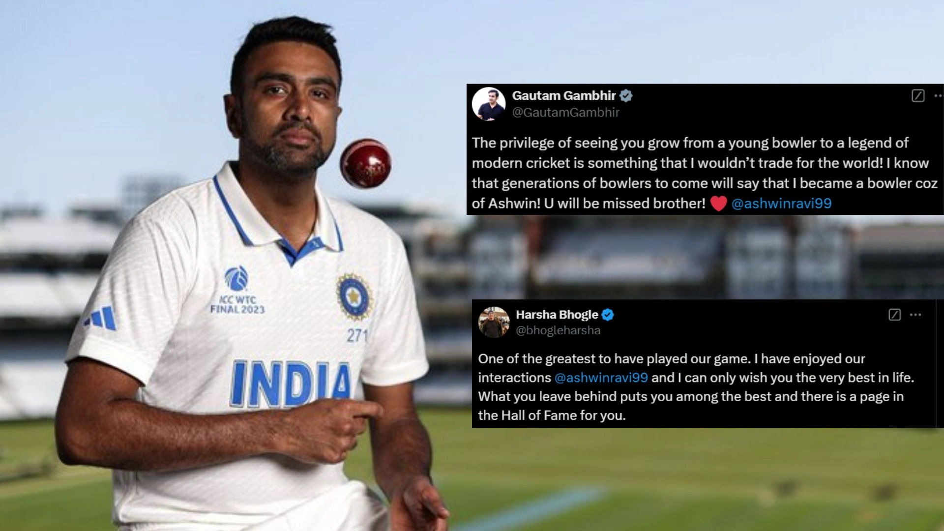 From Virat Kohli, Gautam Gambhir To Yuvraj Singh: How Legends Reacted To Ashwin’s Retirement