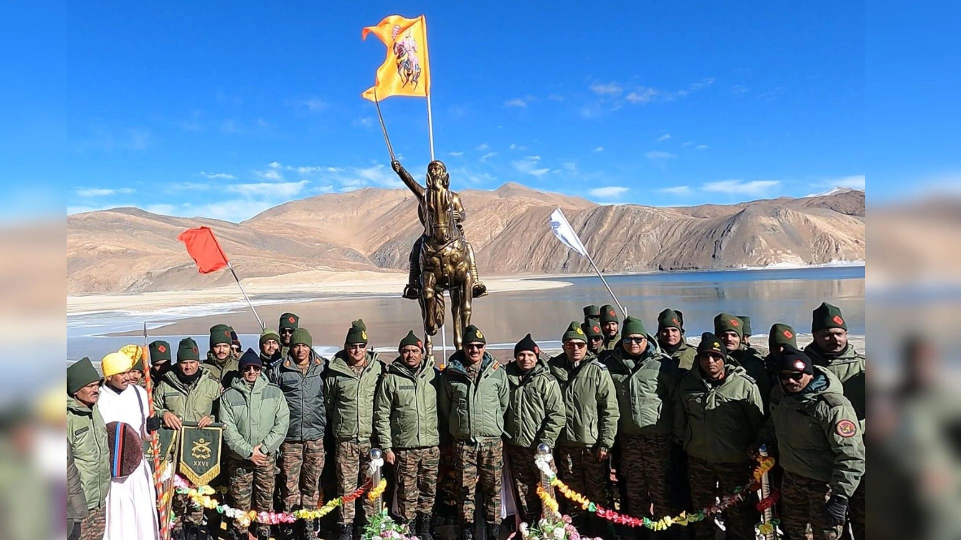 Indian Army Unveils Chhatrapati Shivaji Statue At 14,300 Feet Near India-China Border