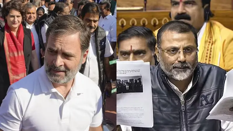 MP Nishikant Dubey Dares Rahul Gandhi For Ten Questions In parliament Over George Soros Ploy To Destabilise India