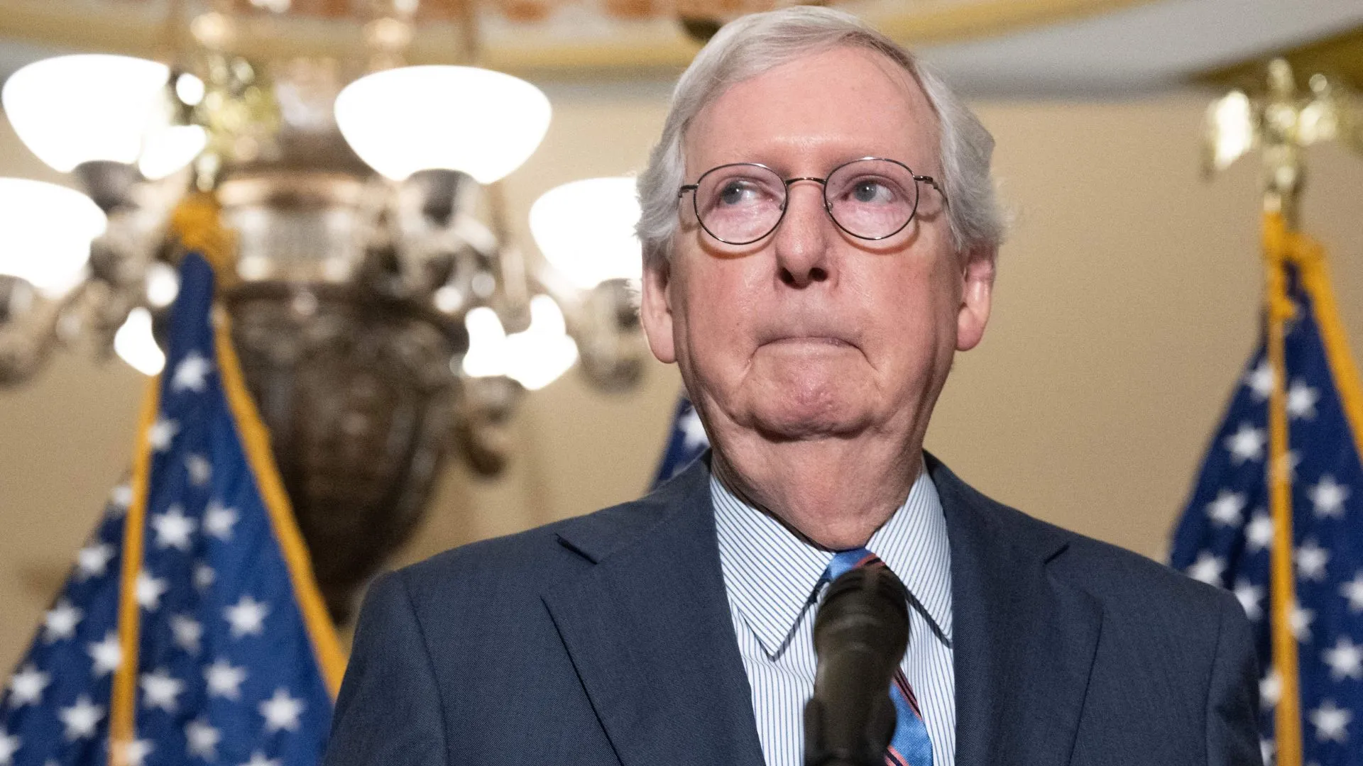 Mitch McConnell Injured In Fall At Capitol, Sprains Wrist And Cuts Face