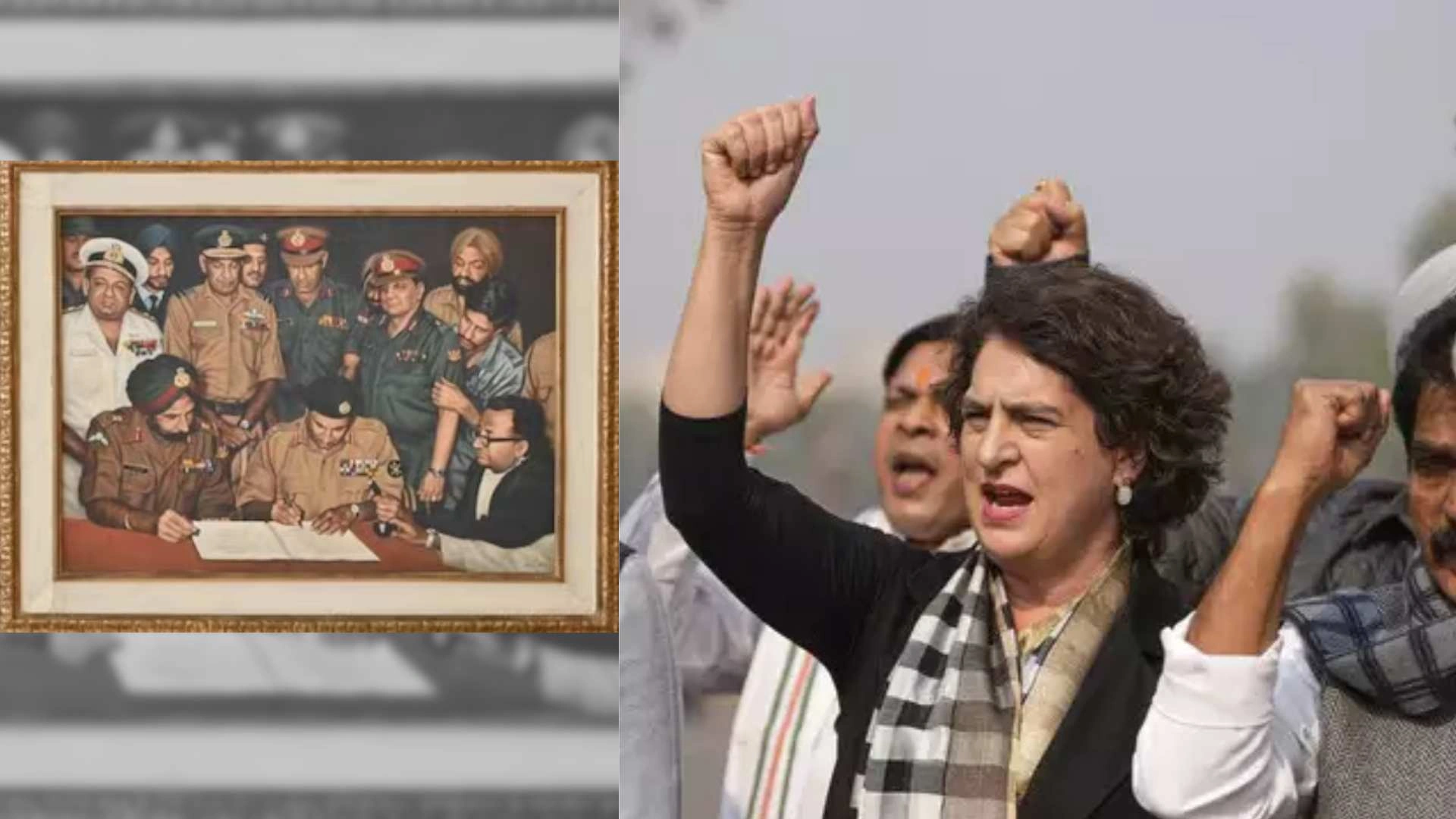 Priyanka Gandhi Alleges Removal Of Iconic 1971 Pakistan Surrender Photo From Army HQ