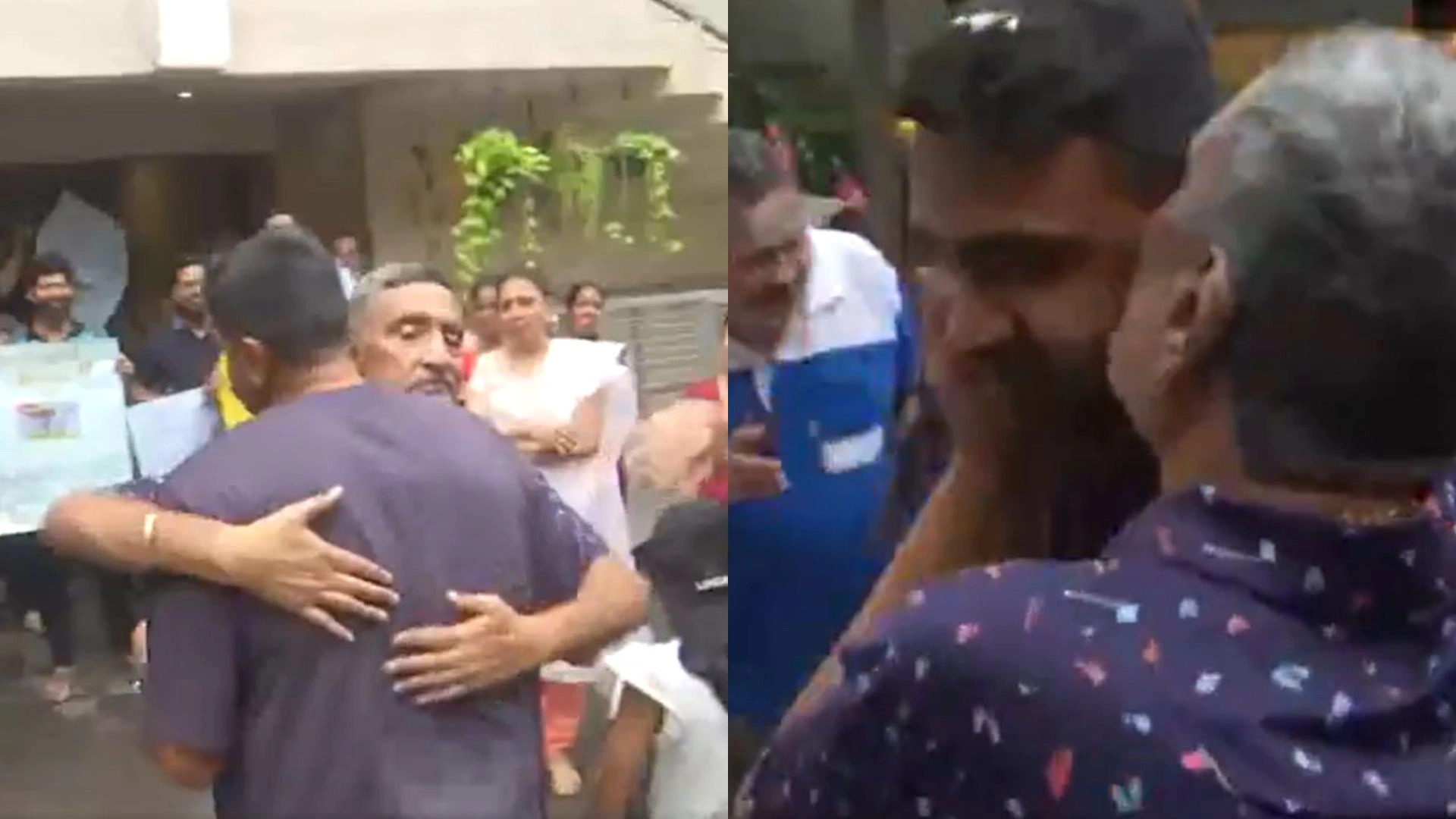 Watch: Proud Father Welcomes R Ashwin With Kiss During Chennai Homecoming