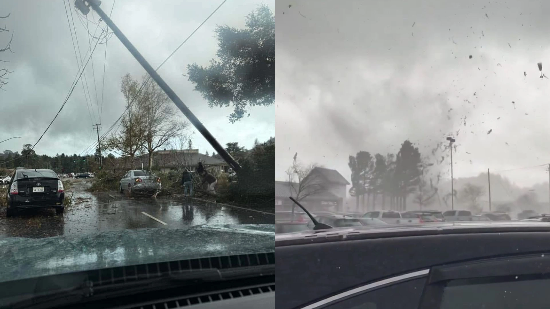 Tornado Wreaks Havoc In Scotts Valley: Cars Flipped, Trees Uprooted, Houses Damaged | WATCH