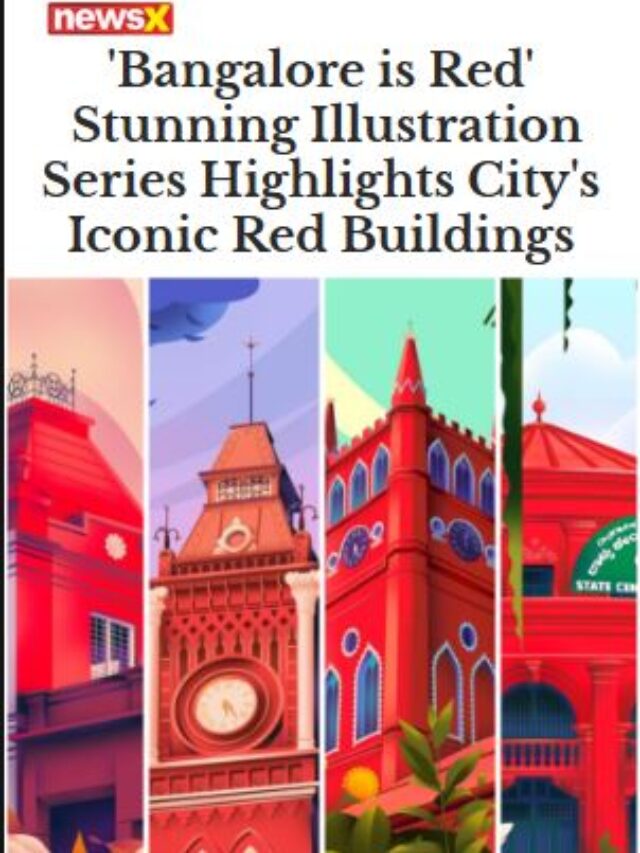 ‘Bangalore is Red’  Stunning Illustration Series Highlights City’s Iconic Red Buildings