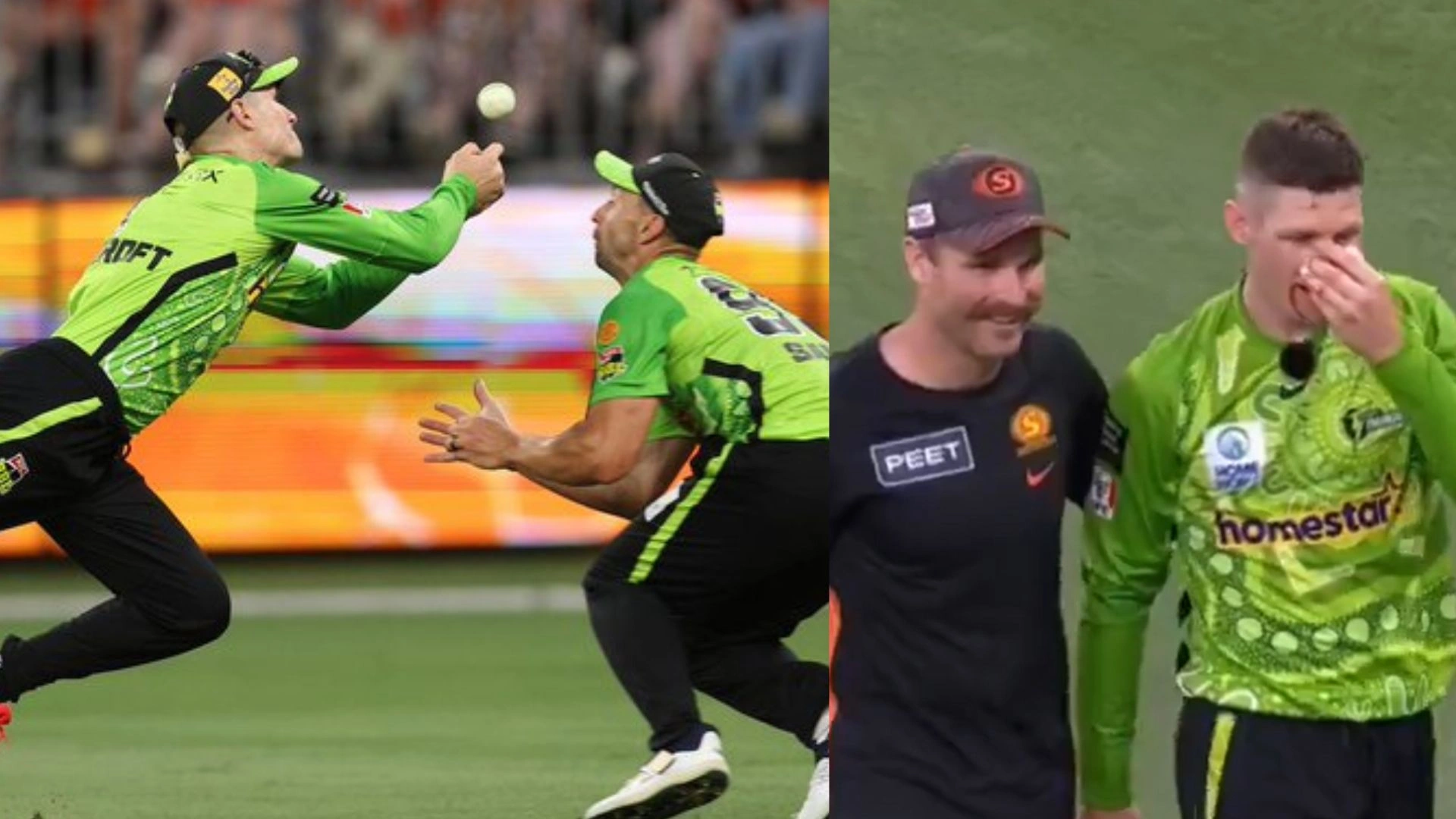 BBL Drama: Daniel Sams And Cameron Bancroft Hospitalised After Shocking On-Field Collision | Video