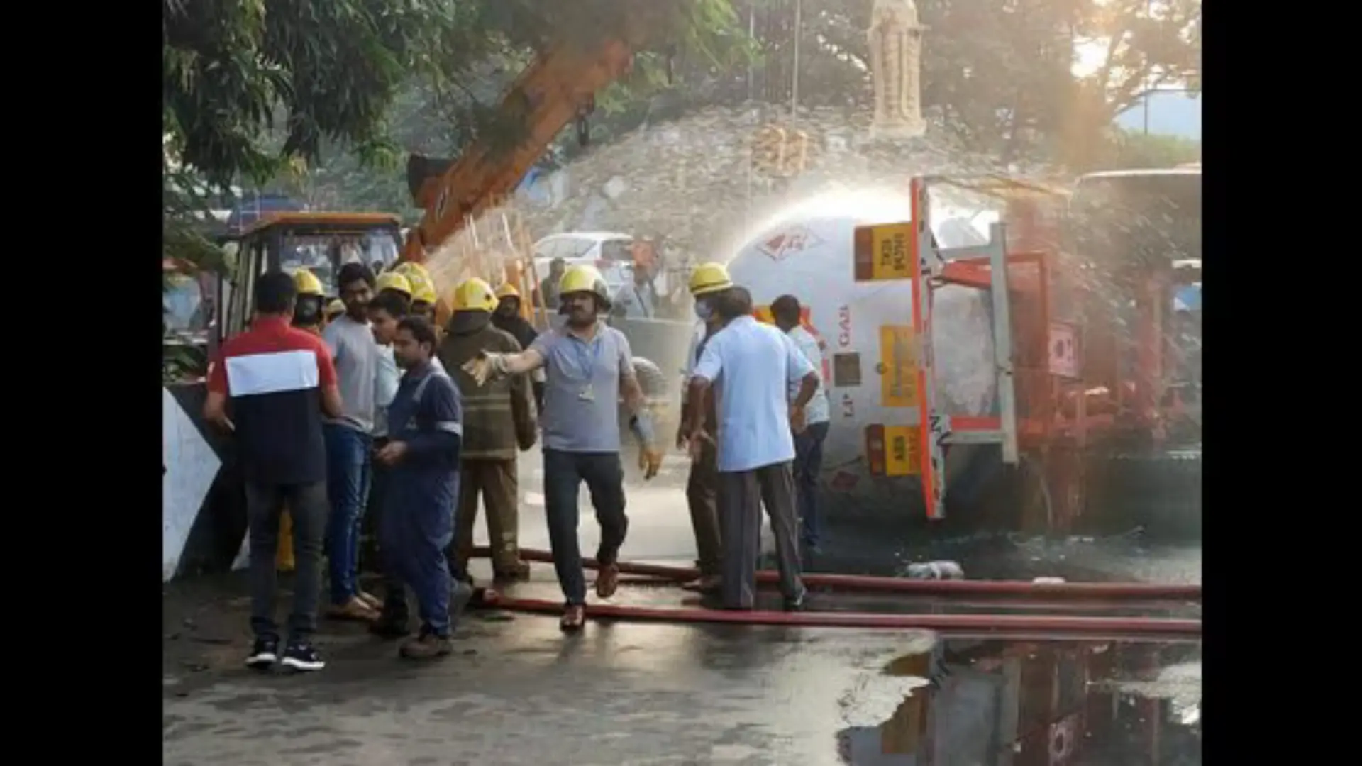 LPG Tanker Overturns in Coimbatore, Leak Promptly Controlled