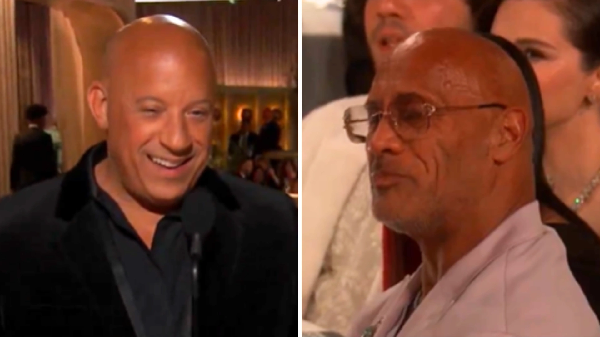 Vin Diesel Awkwardly Extends Olive Branch To Dwyane Johnson At Golden Globes After Feud, Here’s How The Rock Reacted