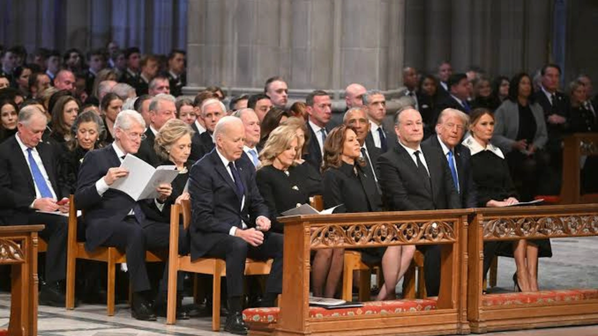 VIDEO: Five US Living Presidents Gather To Honor Jimmy Carter At His State Funeral