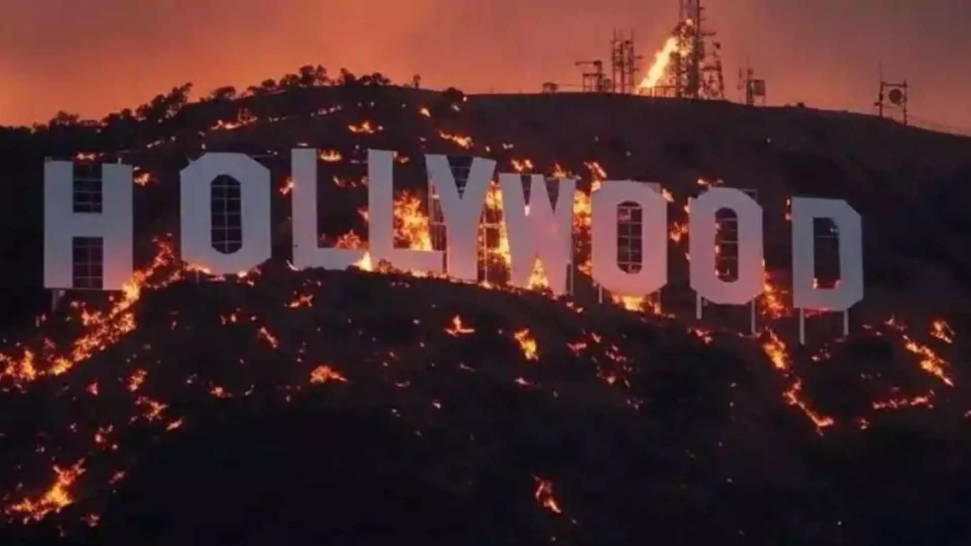 Los Angeles Fire: Is The Hollywood Sign On Fire? Viral Images Spark Panic