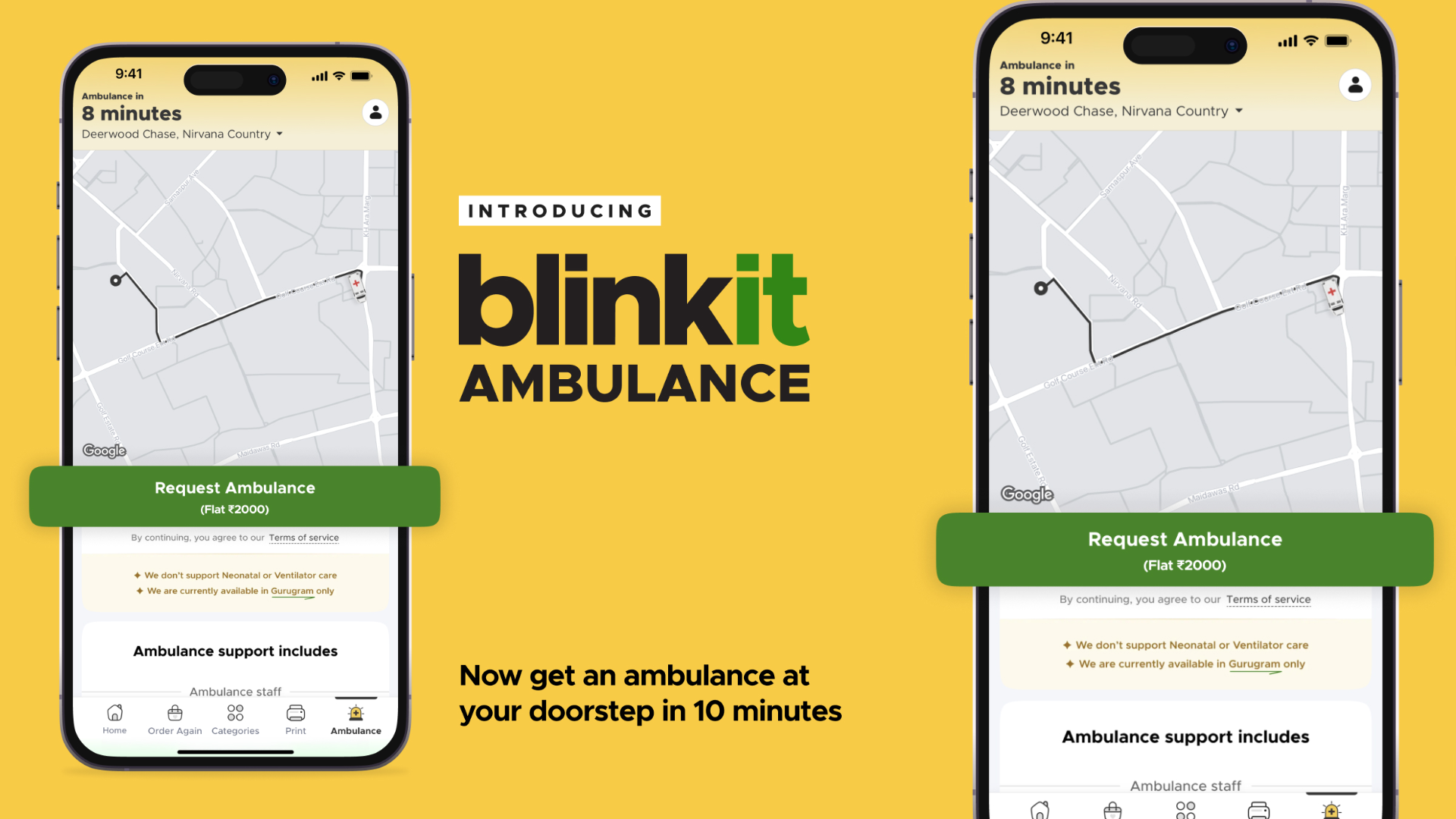 Blinkit Launches ‘Ambulance In 10 minutes’ Starting From Gurugram