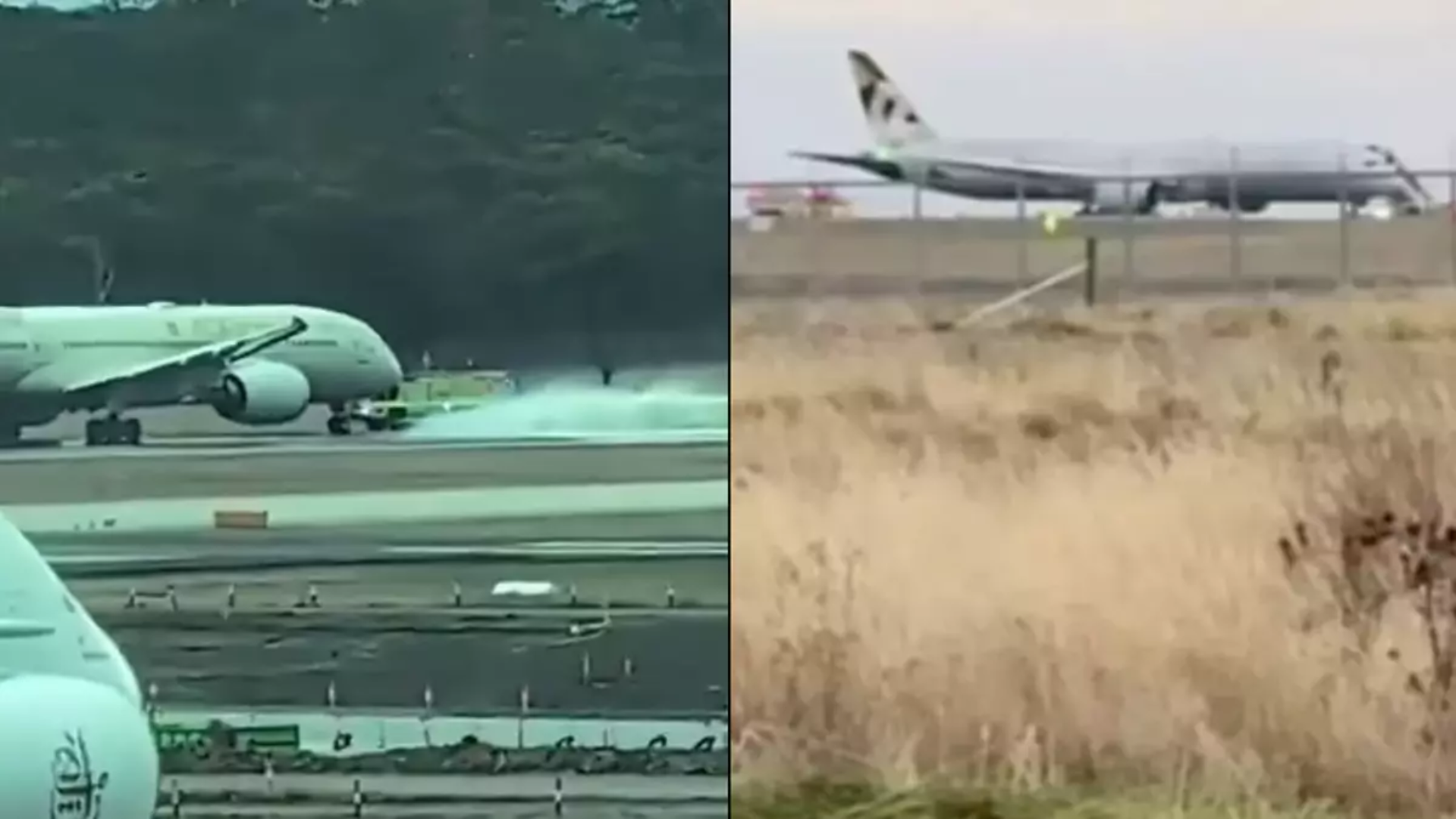 Etihad Airways flight Wheels Exploded On The Runway Ahead Of Takeoff To Abu Dhabi