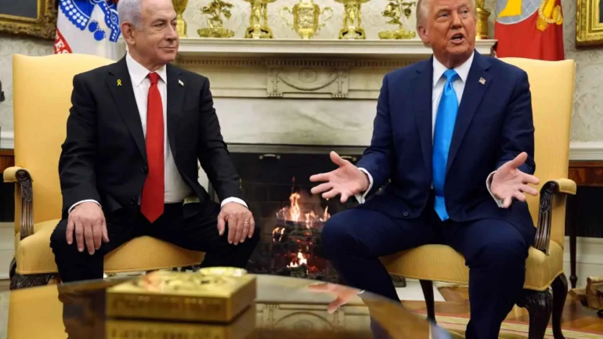 Netanyahu Gifts Trump Golden Beeper At Washington Meeting