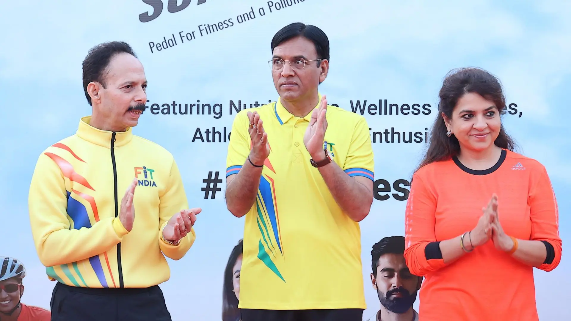 Union Sports Minister Leads Fit India Sunday Cycle Rally Against Obesity