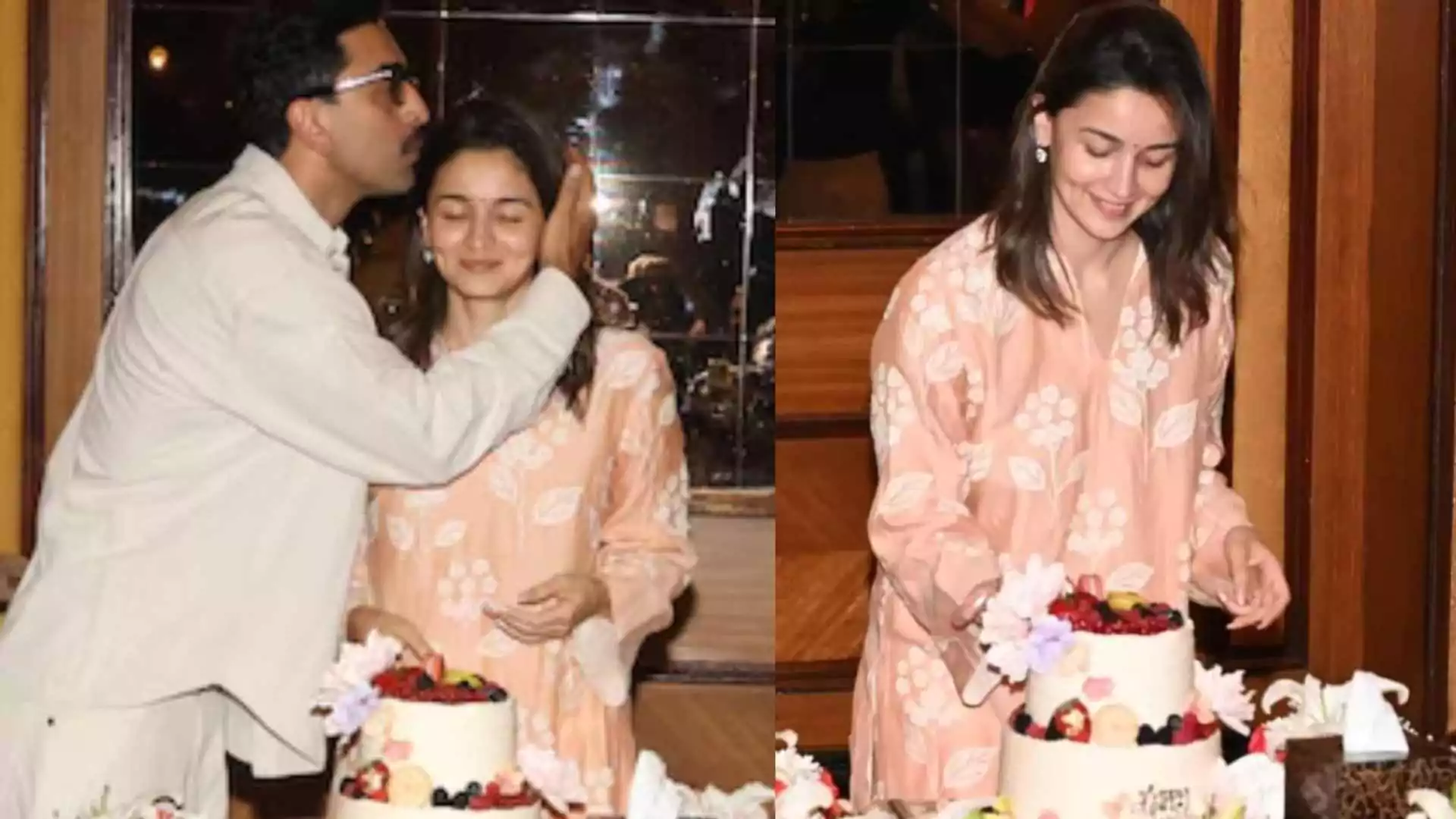 Alia Bhatt Flaunts Simple 22K Chanderi Suit At Her Pre-Birthday Celebration; Cuts Cake With Husband Ranbir Kapoor | Watch