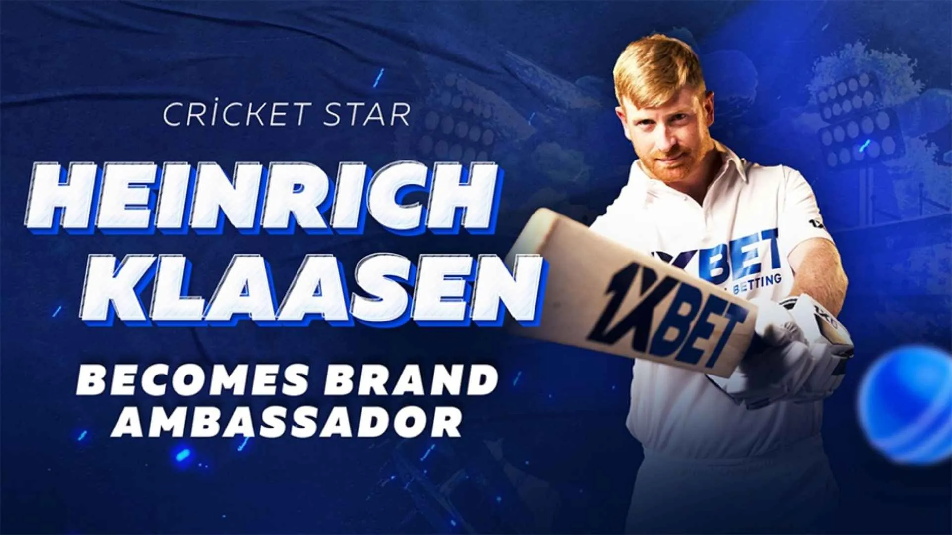 Cricket Star Heinrich Klaasen Becomes 1x Bet Brand Ambassador